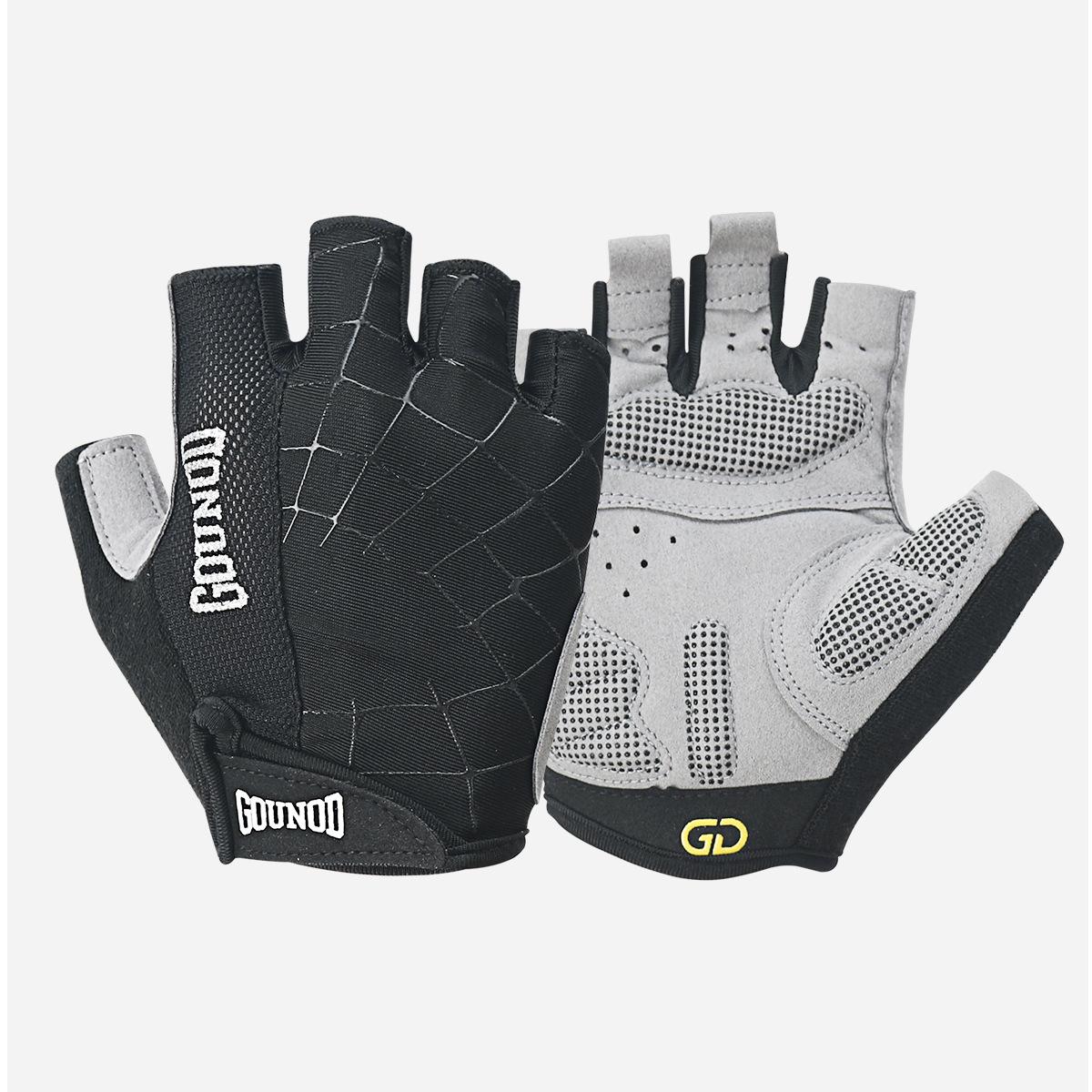 

2Pc/1Pair Gounod New Spider Web Glove Thickened Palm Non-Slip Wear-Resistant Palm Towel Cloth Sweat-Wiping Design Fitness Gloves M