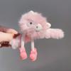 winter personality funny plush hairball grab clip cartoon long legs small coal ball hair grab girl cute hair accessories