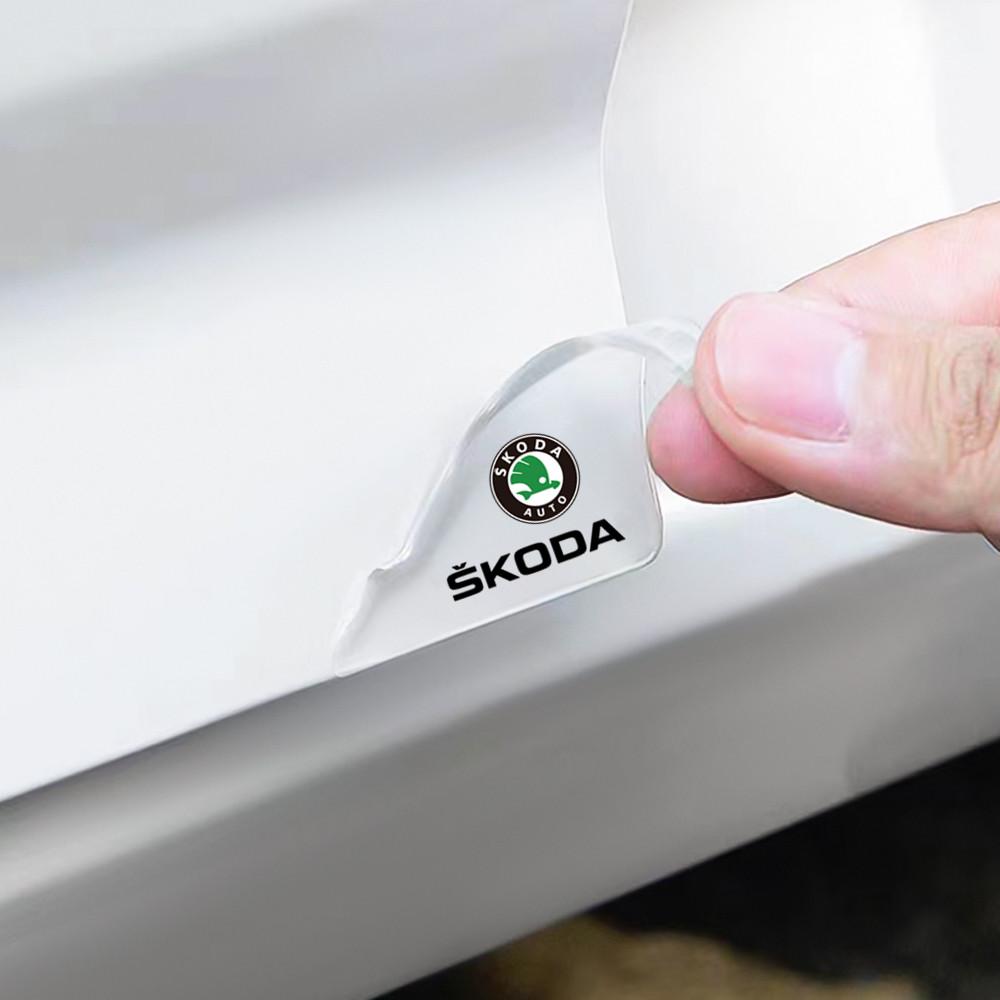 Clear Invisible Door Corner Anti-Collision Protector Sticker 2PCS Self-Adhesive Anti-Scratch Car Styling For Skoda Octavia A5 A7