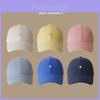 Minimalist Cotton Baseball Cap For Women With Solid Color Design And Puppy Decoration For Summer Casual Wear