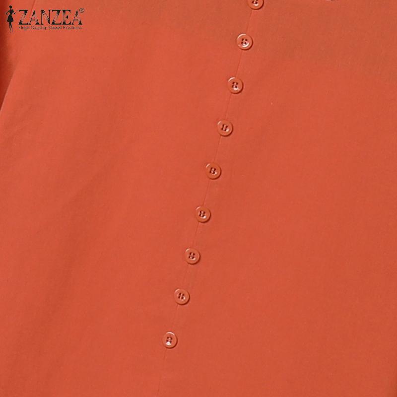 ZANZEA Womens Blouse and Pants Casual Two Piece Trousers Suit Set