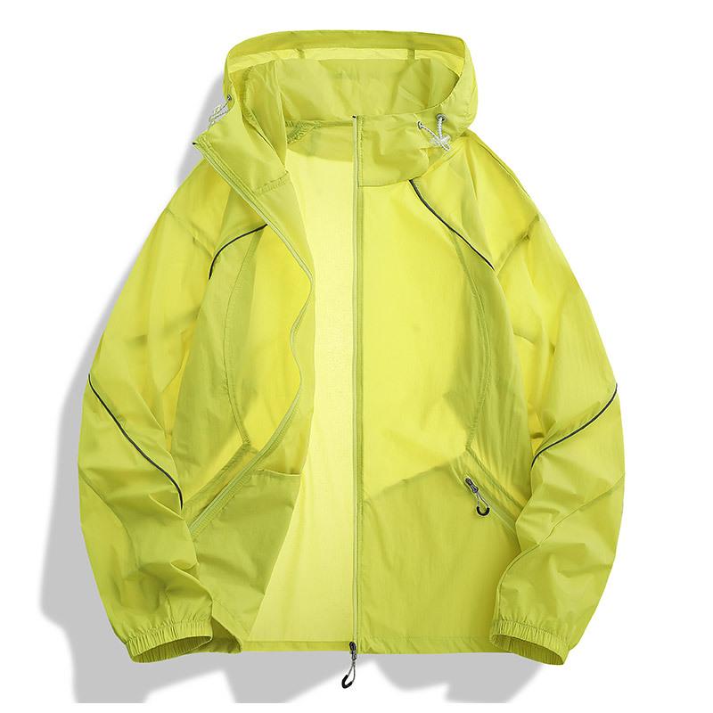 Men Women Lightweight Breathable Ice Silk Summer UV Protection Jacket Sporty Coat Anti-Uv Long Sleeve Zipper Skincoat