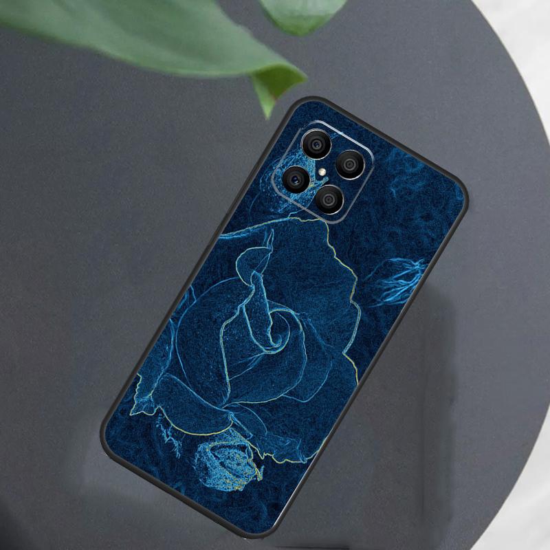 Blue Rose Art For Honor Magic 5 6 7 8 Pro Case For Honor 400 200 50 70 Lite X8c X8b X9a X9b X9c X9d Win RT