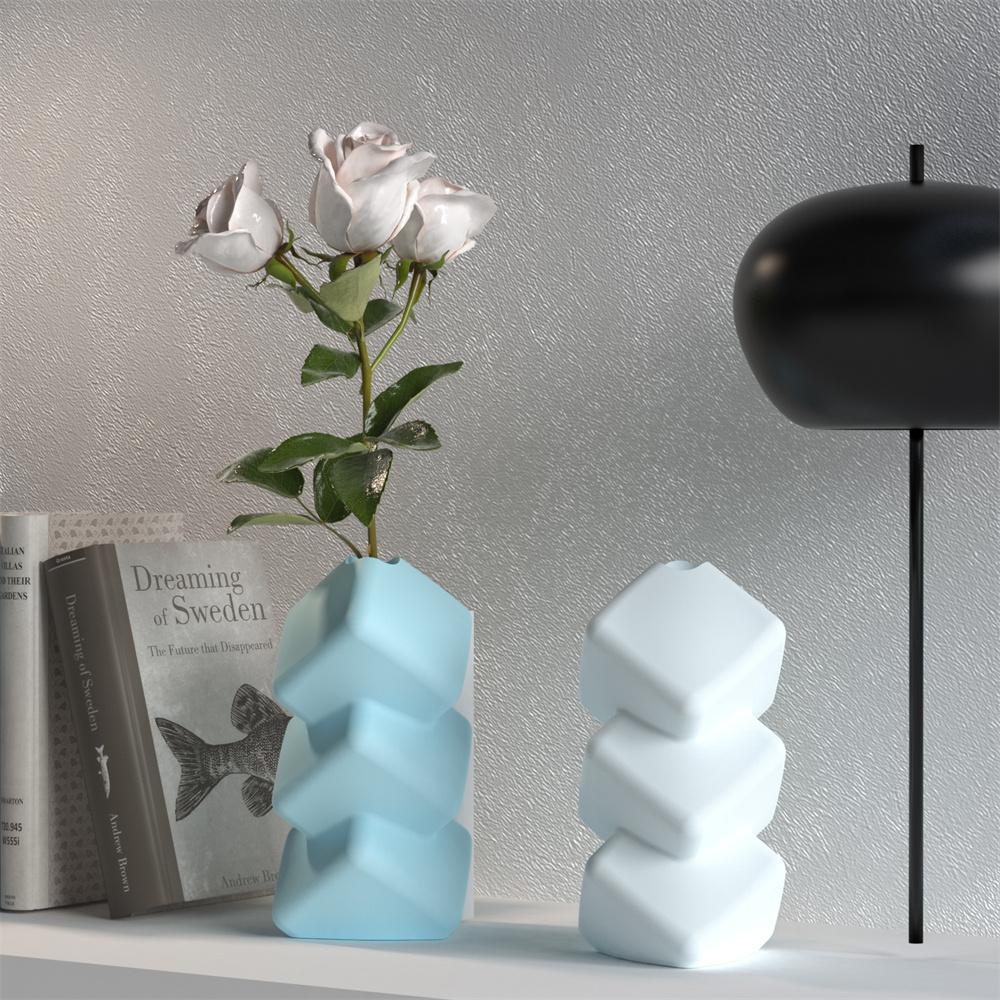 3D Quadratische Vase Kerze Silikonform DIY Handgemachte Vase Gips Zement Epoxidharz Seife Wachs Gießformen Kunst Heimdeko Ornament