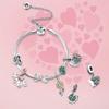 925 Silver Cat Moon Bracelet Travel Plane Snake Chain DIY Women Jewelry Fit Charm Beads Party Design