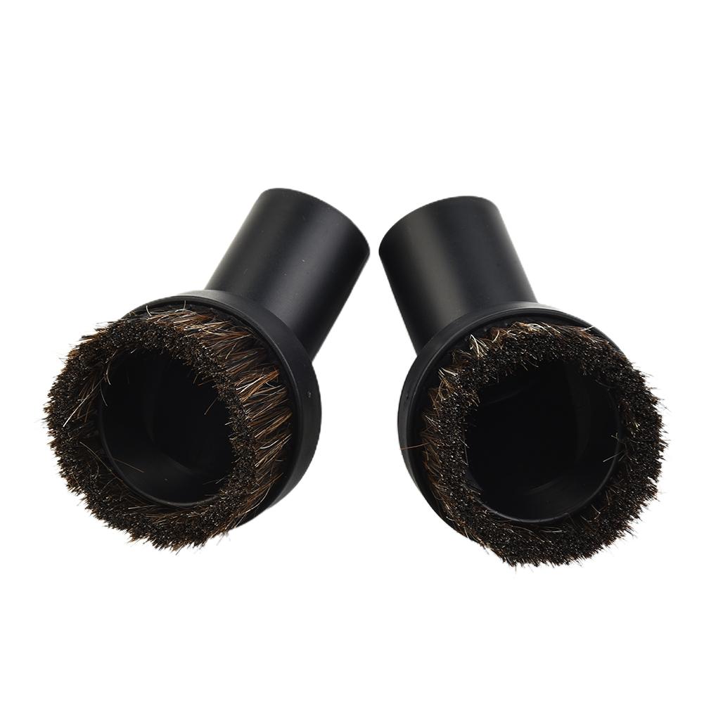 2pcs Round Horsehair Brush Tool Vacuum Cleaner Parts Mixed Horse Hair Dusting Brush For Inner Diameter 32mm Vacuum Cleaners