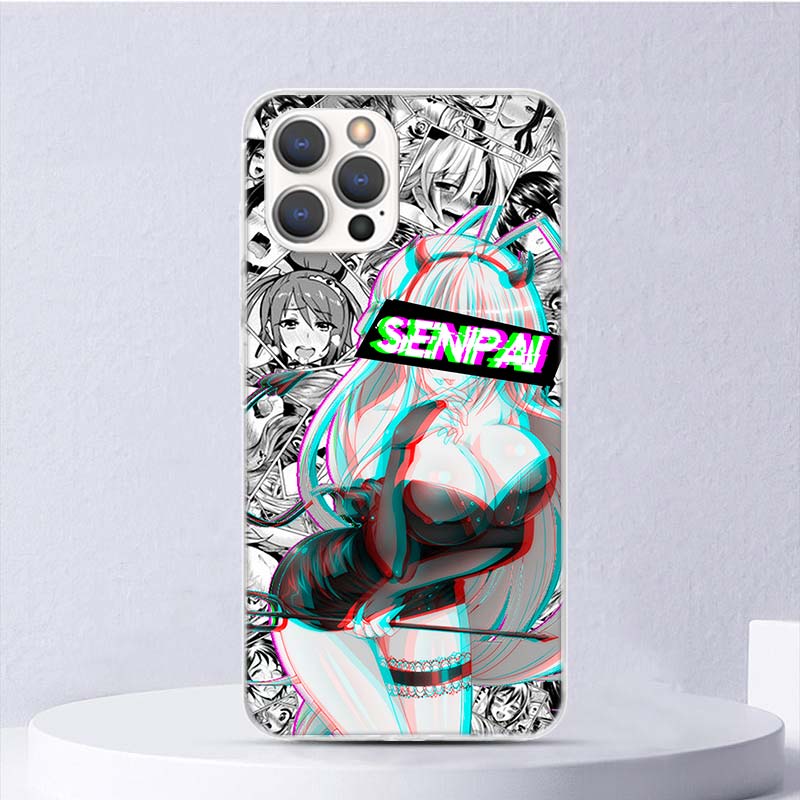 Anime Mädchen Japan Manga Gesicht Weiche Hülle Für iPhone 11 12 13 Mini 14 Pro Max Apple Handyhülle X XS XR SE 7 Plus 8 + 6 6S 5S Funda