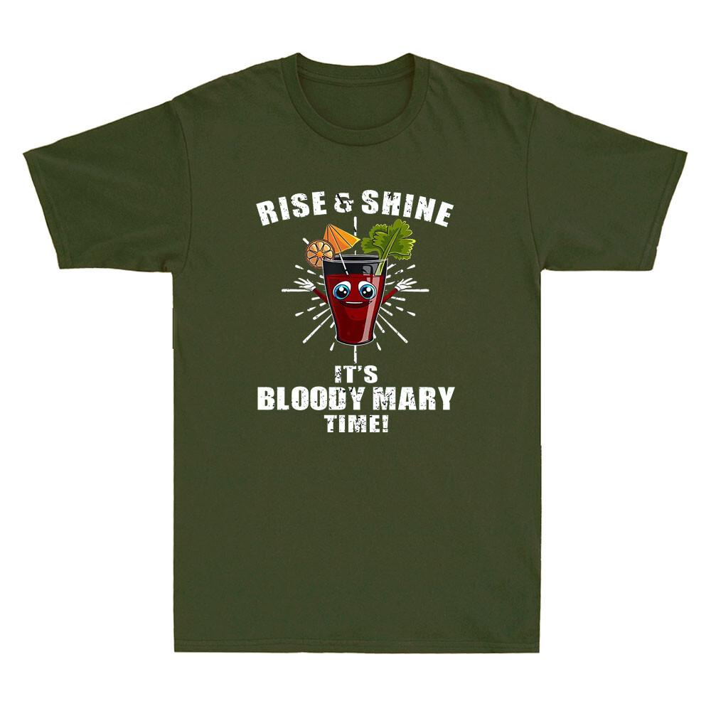 Rise & Shine It's Bloody Mary Time Funny Drinking Quote Vintage Unisex's T-Shirt