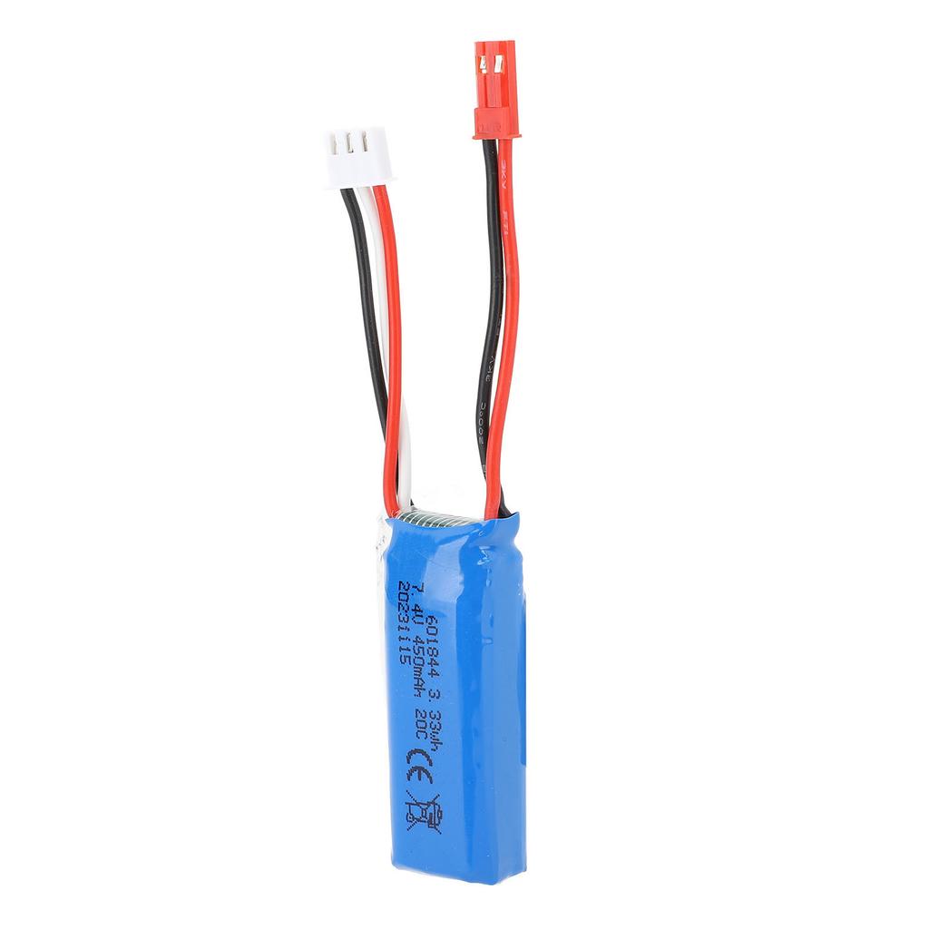 7.4V 450mAh Lithium Battery For K979/K989/K999/K969 1/28 RC Cars Long Lasting Power Lipo Battery Wit