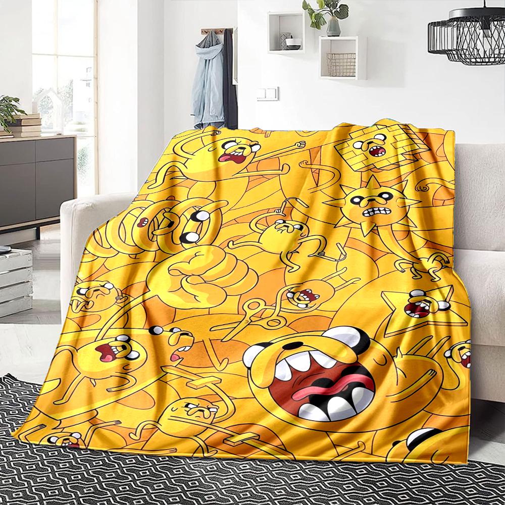 1Pc Adventure Time Characters Blanket For Couch Bed Plush Cozy Fuzzy Blanket Super Soft Warm Blankets For Fall And Winter 0918150