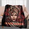 1PC Custom Name African Beauty Art Flannel Blanket Versatile,all-season Throw Suitable for the Living Room,bedroom,camping,travel,and Gift