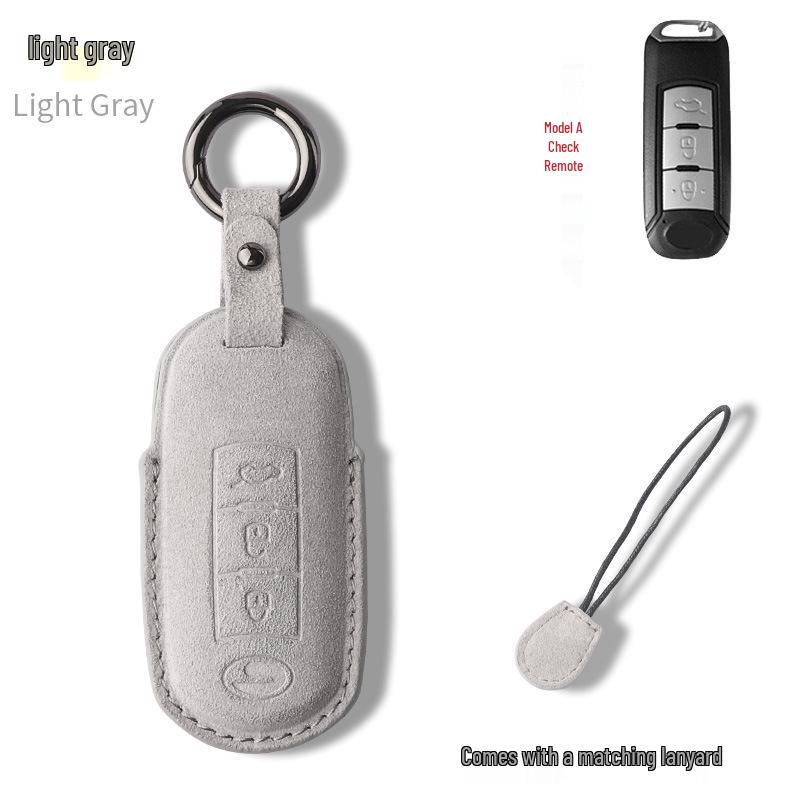 Compatible Key Case for GAC AION Y & Trumpchi GS Models (GS3, GS4, GS5, GS6m) with Suede Shell and Buckle Design