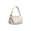 Coach Cary 28 Solid Color Zipper Metal Buckle Classic C Logo Pebble Leather Shoulder Crossbody Bag Large Women Bags White CC437-B4HA