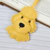 Trendiger niedlicher Kawaii-Cartoon Leder Pudel Hund Taschenanhänger Anhänger Schlüsselanhänger Tier Rucksack Handtasche Dekoration Anhänger für Frauen Männer