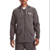 Under Armour Sweat à capuche zippé à manches longues pour homme, coupe ample, lettré, marron 1370409-176