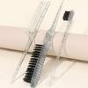 Rat Tail Comb, 3Pcs Glitter Hair Styling Comb Set Pointed Tail Comb & Dual-Ended Edge Control Brush Loose Powder Fluffy Styling Comb Set