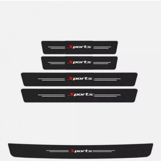 Car Door Plate Sill Scuff Cover Anti Scratch Sticker Protector Accessories Black