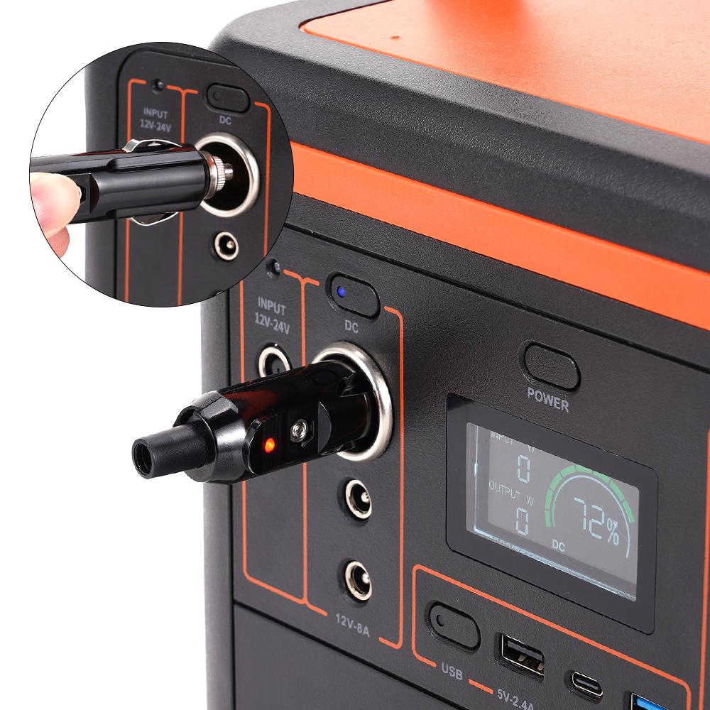 Car Cigarette Lighter With LED Indicator Light Socket Plug 12V24V Universal 15A Current Heat-Resistant Cigarette Lighter Plug