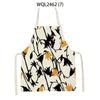 Women Flowers Print Linen Kitchen Apron Household Cleaning Apron Adult Children Cooking Baking Accessories Sleeveless Apron