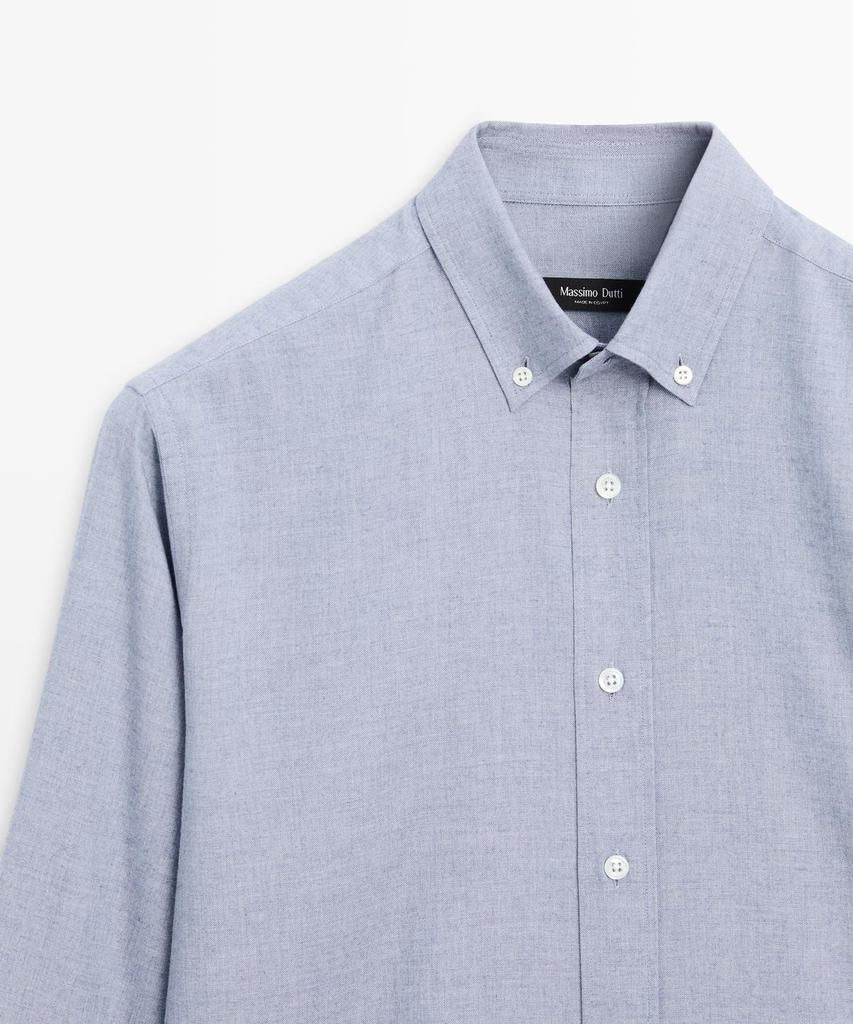 Masimodutti Regular Fit Melange Cotton Shirt