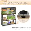 DEWEL Aquarium Stand Width 90cm Aquarium Shelf Aquarium Stand for 90cm Aquarium Assembly Type Aquarium Stand Rack Wood Deco Stand 3 Tier Type Middle