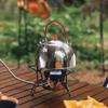 Windproof Camping Stove, Gas Burner With Fuel Canister Adapter, Piezo Igniter, Carry Bag, Foldable