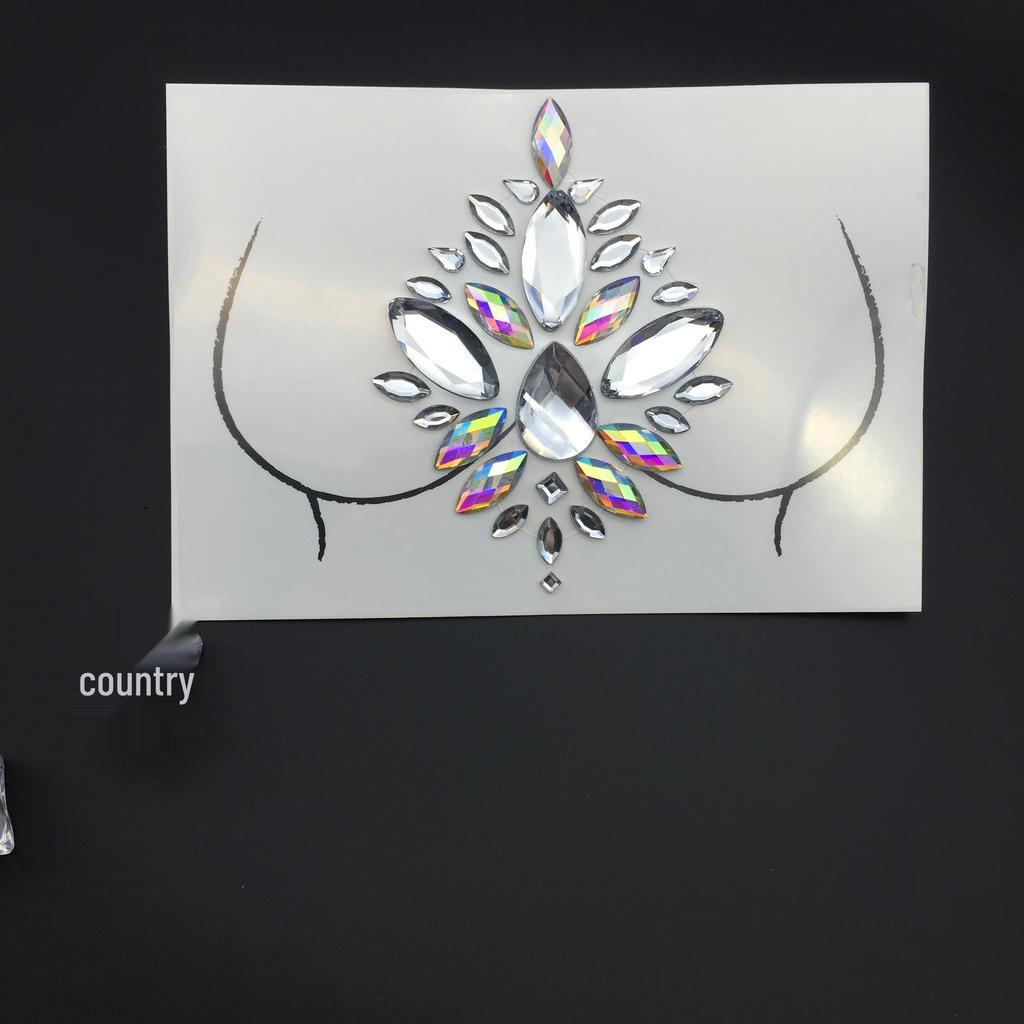 High-Quality Rhinestone Tattoo Stickers for Face and Nipple 