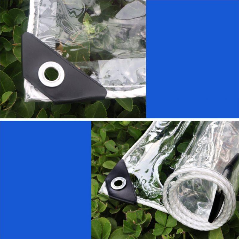 Premium-Clear PVC Tarpaulin Transparent Waterproof Balcony Tarp Garden Plants Cover Rainproof Material