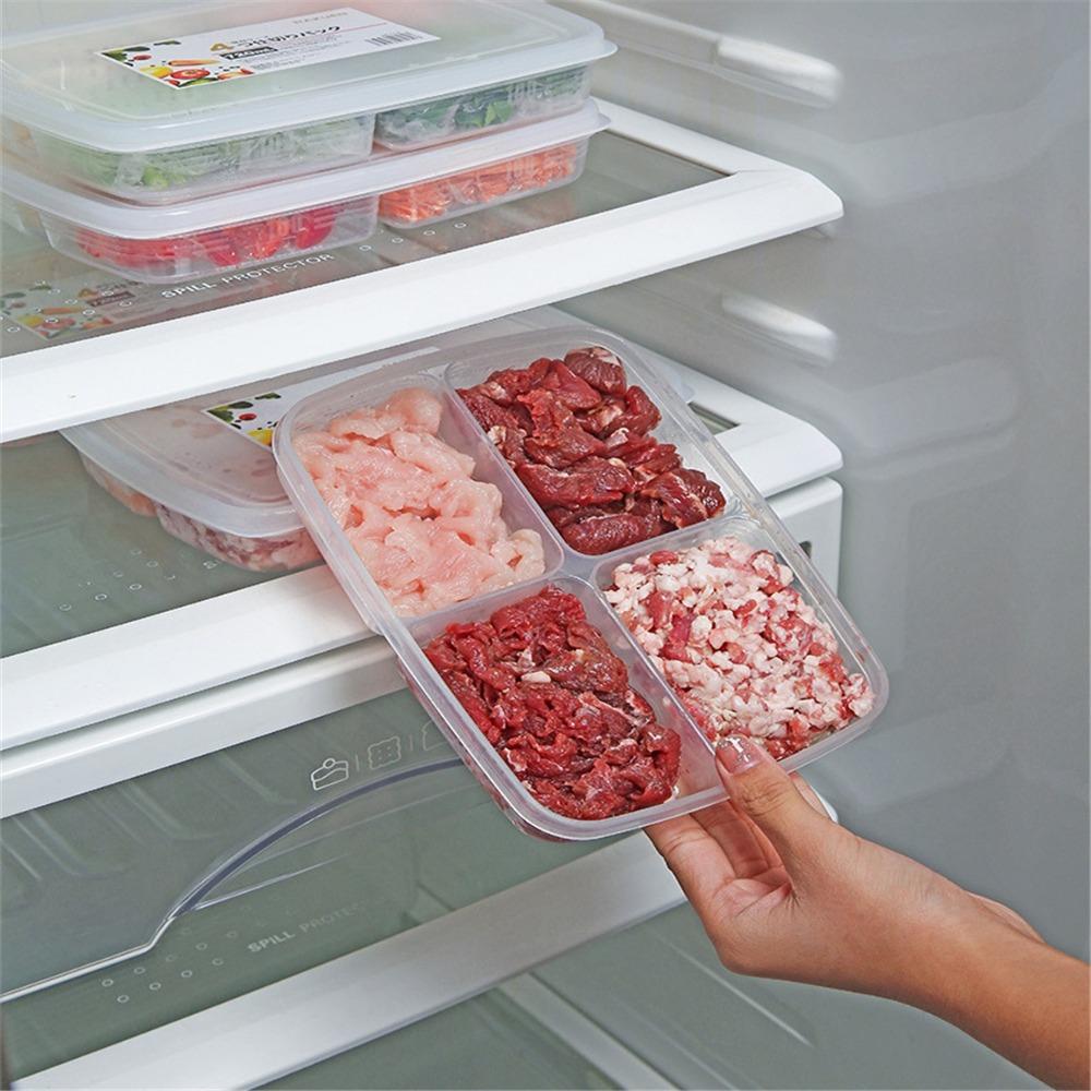 Divided Food Preparation Storage Box 4/5/6Grids Onion Ginger Fresh Storage