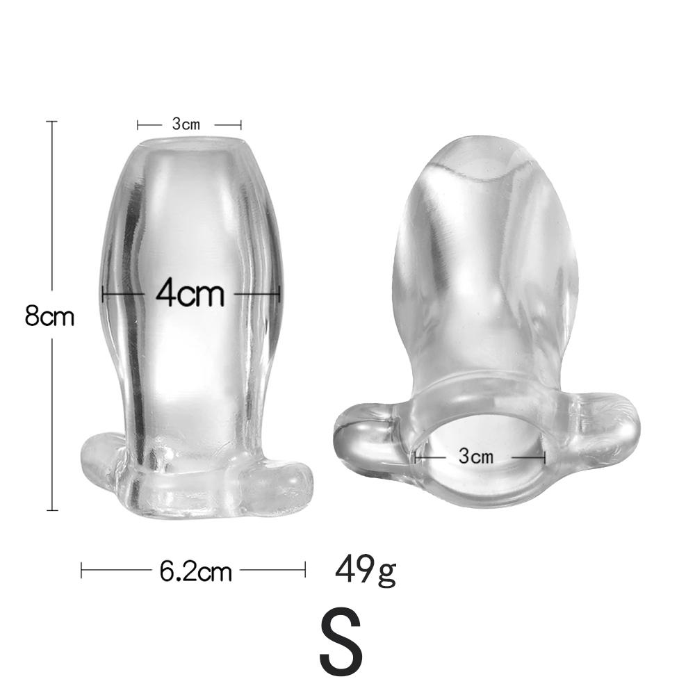 Silicone Hollow Anal Plug With Stopper Speculum Enema Anus Dilator Butt Plug Prostate Massage Bdsm Sex Toys For Woman Men