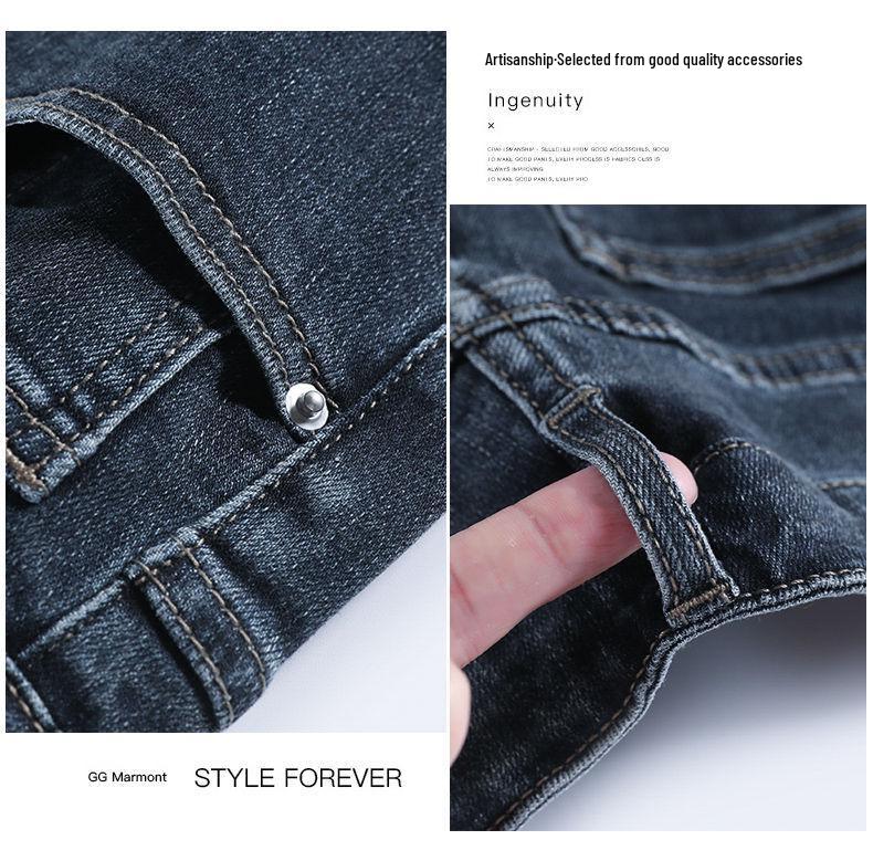 2025 Women's High-Waisted Straight-Leg Jeans, Versatile Korean Style, Loose & Slimming Nine-Point Fit for Spring & Fall