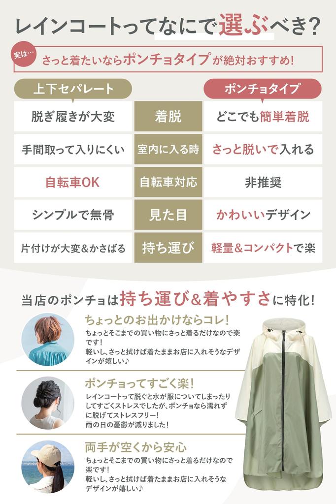 rain poncho [LUSEEQ] Two-tone