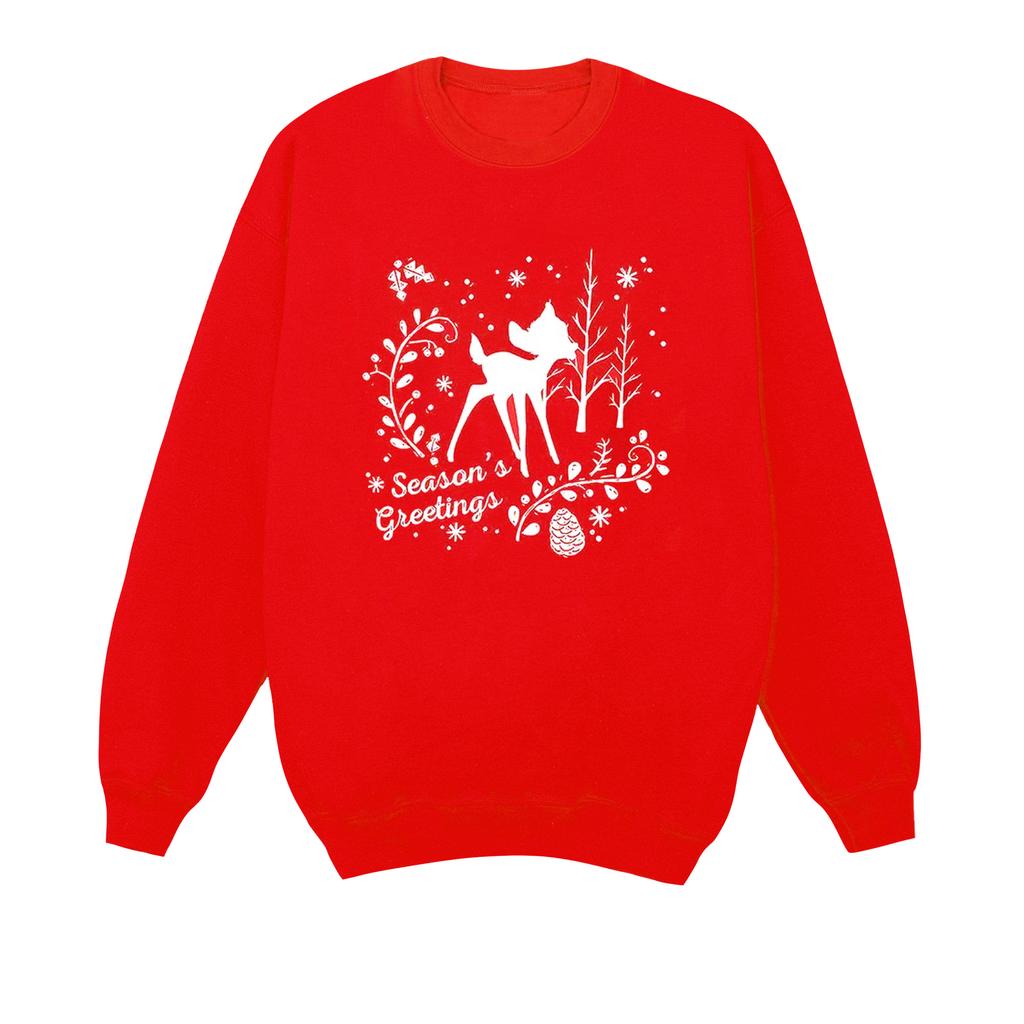 Disney Herren-Sweatshirt mit Bambi-Weihnachtsgrüßen