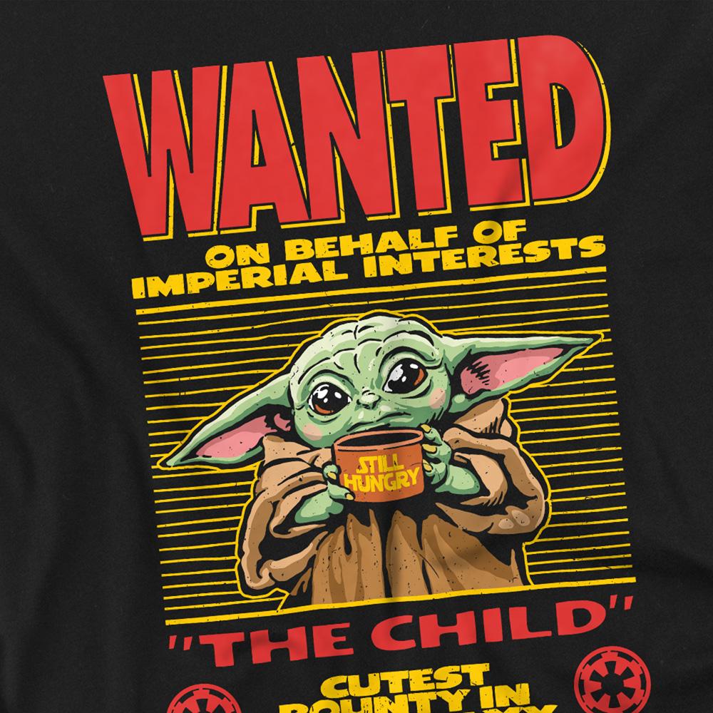 Star Wars The Mandalorian Unisex Adult Cutest Bounty Wanted Grogu Long-Sleeved T-Shirt
