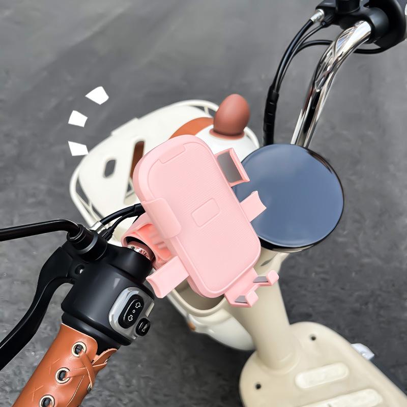 Cute Macaron Motorcycle & Bicycle Phone Holder for Girls' Delivery & Electric Scooters