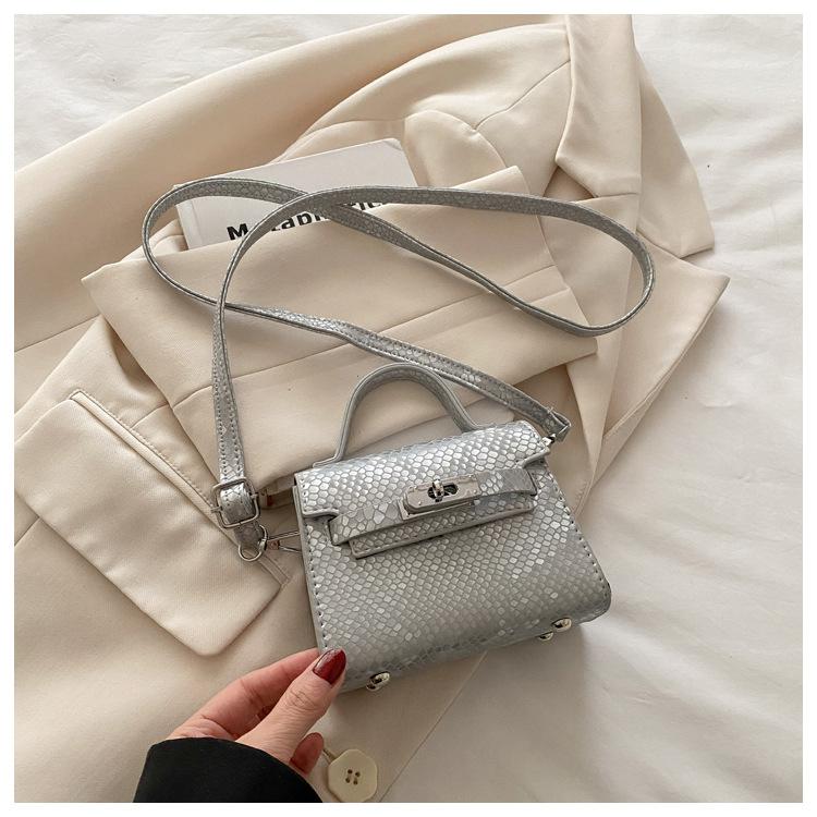 Texture Casual Retro Large Capacity Lock Buckle Handheld Crossbody Small Square Bag For Women