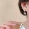 Sparkling Four Leaf Clover Pearl Ear Cuffs For Women Fashion Elegant Rhinestone Earrings