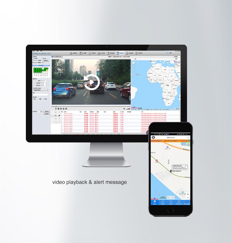 Dual Lens 4G HD Dash Cam for Fleet Management with Wide-Angle Remote Monitoring