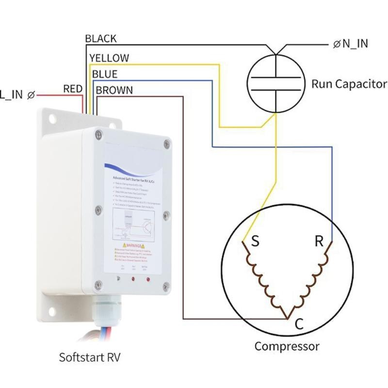 Wohnmobile Anhänger Wohnwagen Klimaanlage Sanftanlauf-Kit Sanftanlauf für Wohnmobile Klimaanlage Ermöglicht einfachen Start der Klimaanlage mit einem kleinen Generator
