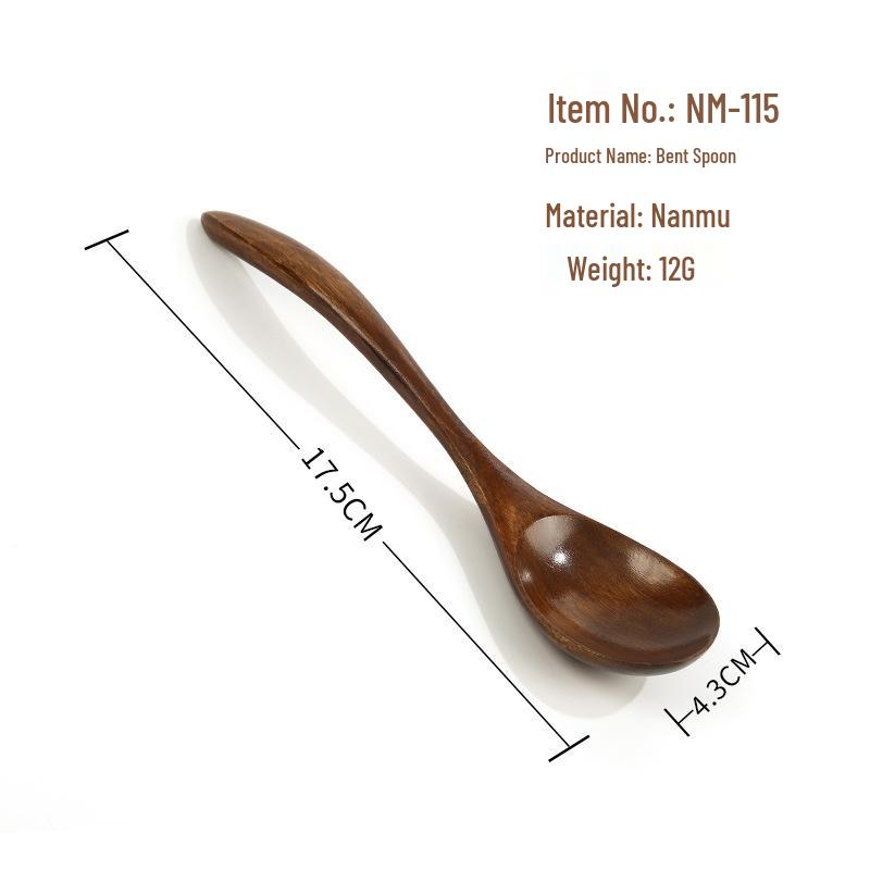 Japanese Beech Mini Wooden Spoon & Fork Set - Nanmu Soup & Cutlery Collection