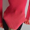 Sample Shirt Sexy round Neck Pullover Chic Beaded Flare Sleeve Sweater Women's Fall Slim Fit Bottoming Shirt Tops Trendy