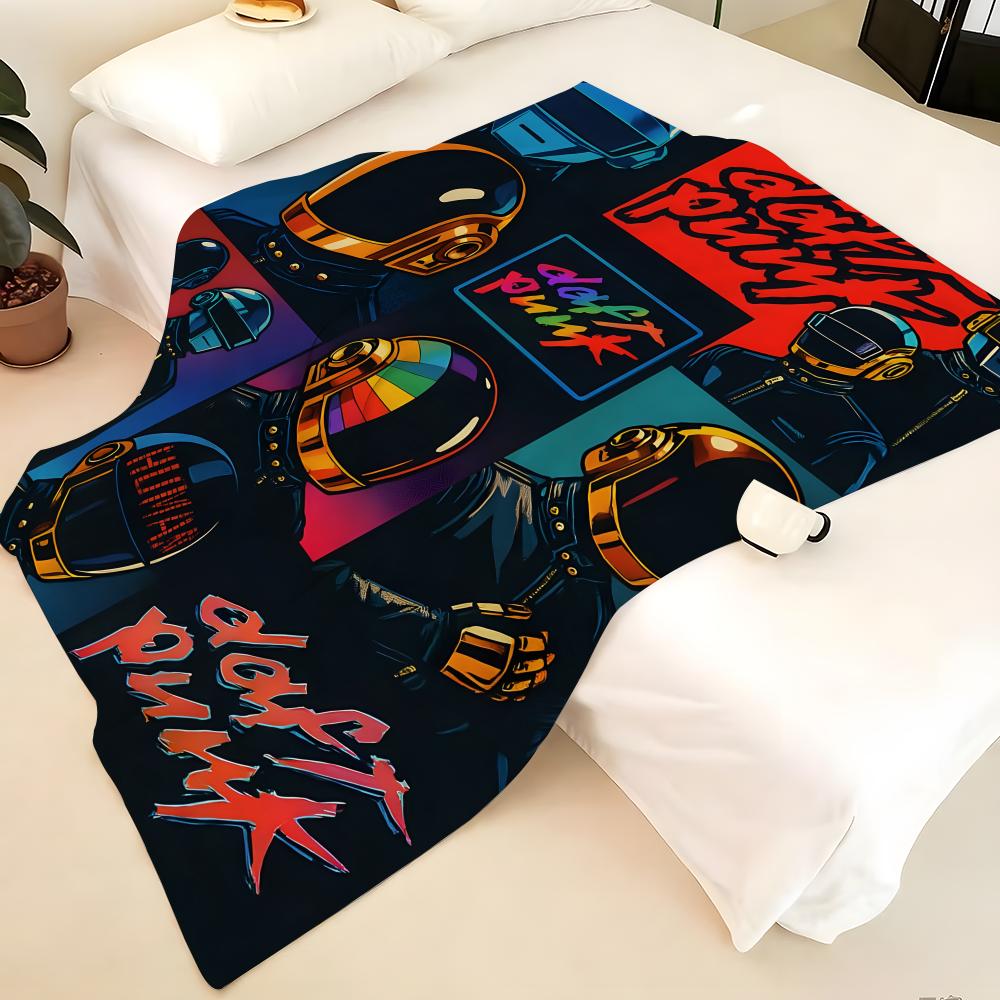 Music D-Daft P-Punk Throw Flannel Blanket, Soft Warm, Durable & Washable cute Cool