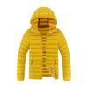 Men's Casual Cotton Jacket Hooded Solid Color Winter Daily