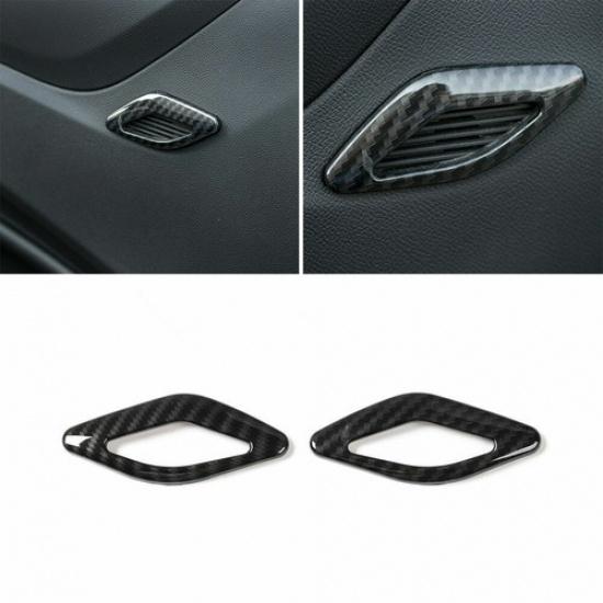 for 2017+ Chevrolet Camaro Inner Door Speaker Decor Ring Cover Trim Carbon Fiber