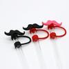 2 Peças Tampa de Silicone para Canudo Diâmetro Interno 10mm Design de Urso Tampa de Canudo Protetor de Canudo à Prova de Poeira para Copos e Garrafas Tampa de Vedação Reutilizável para Bebidas