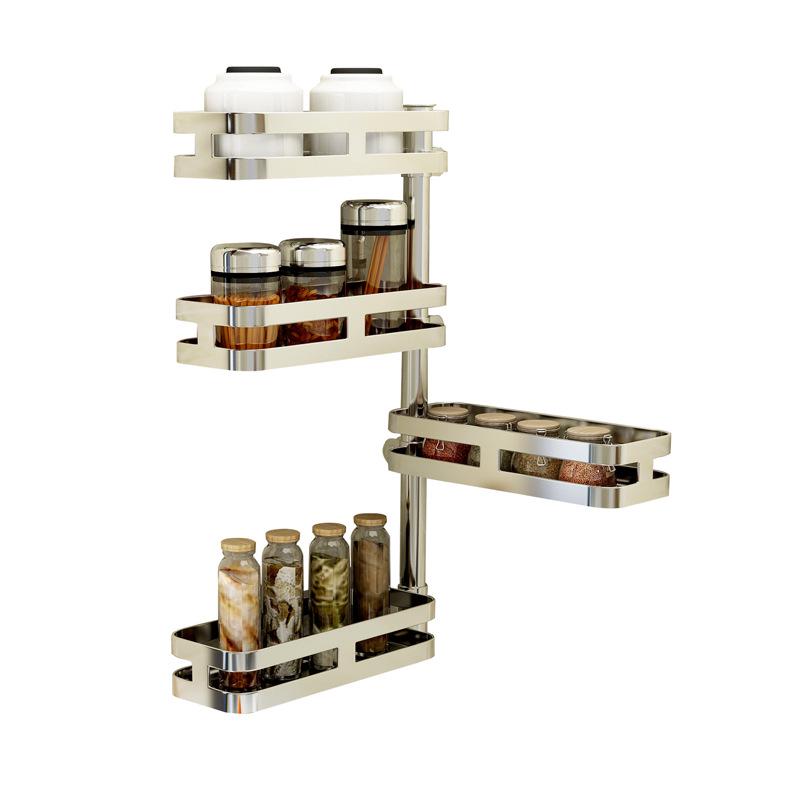 304 Stal nierdzewna Obrotowa Półka Ścienna Do Kuchni i Łazienki Narożna