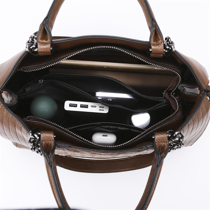 Tote Bag Fashionable Crocodile Pattern Women's Handbag Large Capacity Simple Commuter Bag For Women