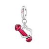 Authentic Original Copper Metal Red Charm Bead Components Heart Cherry Strawberry Flower Fish Bead Components Designed For Necklace Do It Yourself