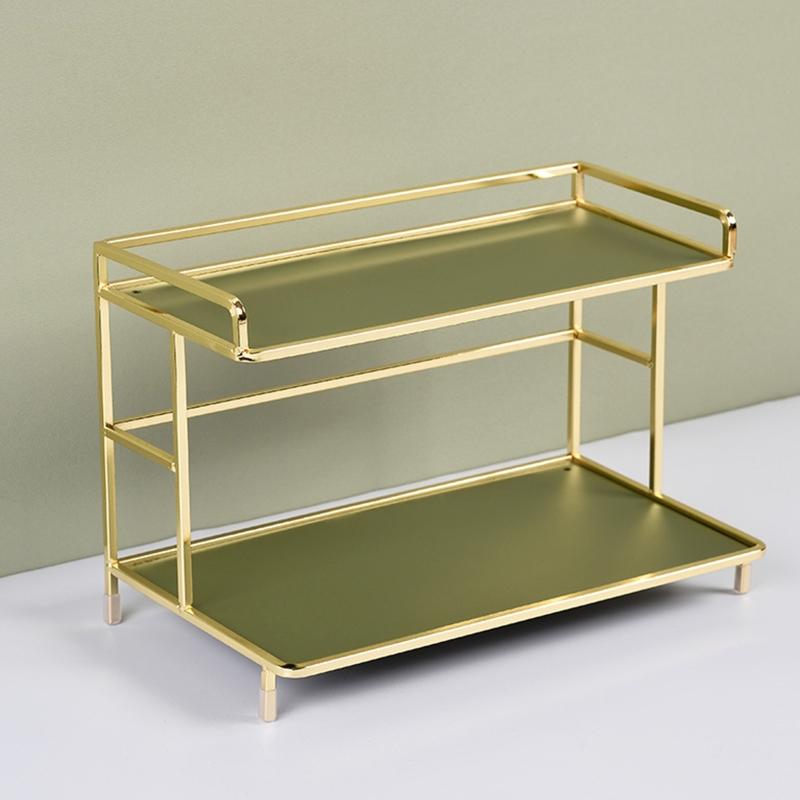 Dwupoziomowy stojak do przechowywania na blat Organizer do domu Sypialni Akademika Kosmetyki