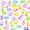 5Pc Novelty Sequin Dinosaur Pinch Music Toy Glitter Funny Stretch Squeeze Small Animal Slow Rebound Maltose Stress Relieving Toy